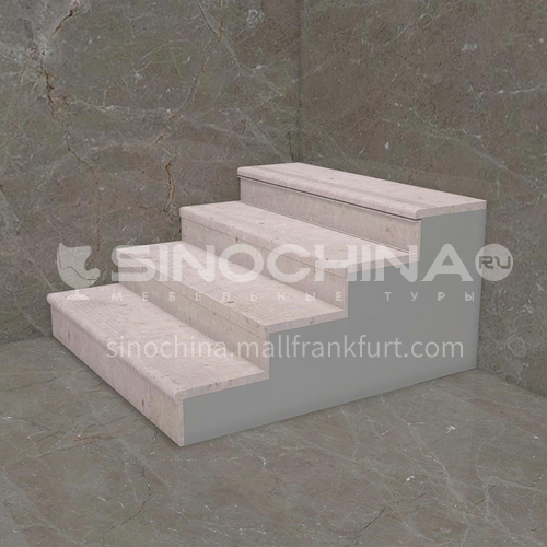 Natural beige classic European hot-selling marble staircase M-YA94T